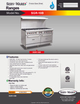10 Burner 60" Range, SGR-10B